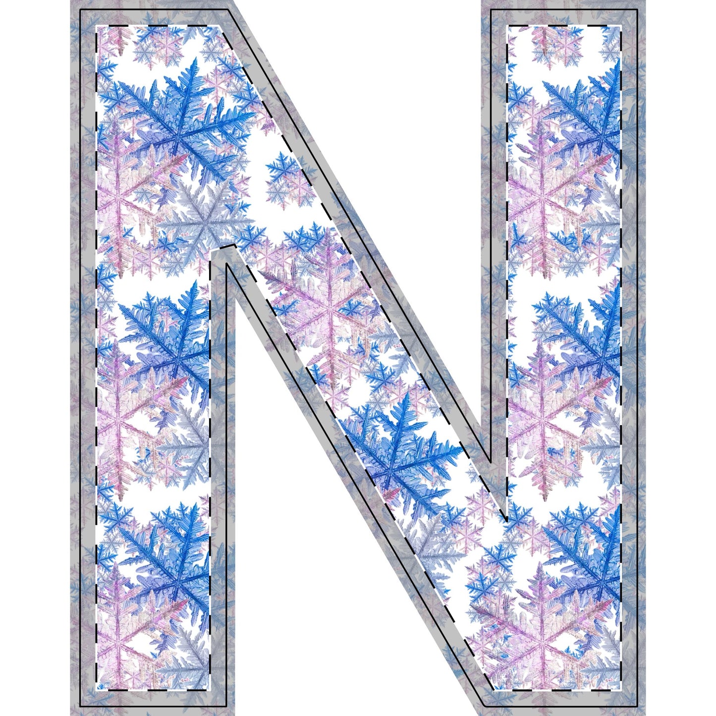 Winter WonderLand Design Collection SnowFlake Design Free-Standing Wooden Decor