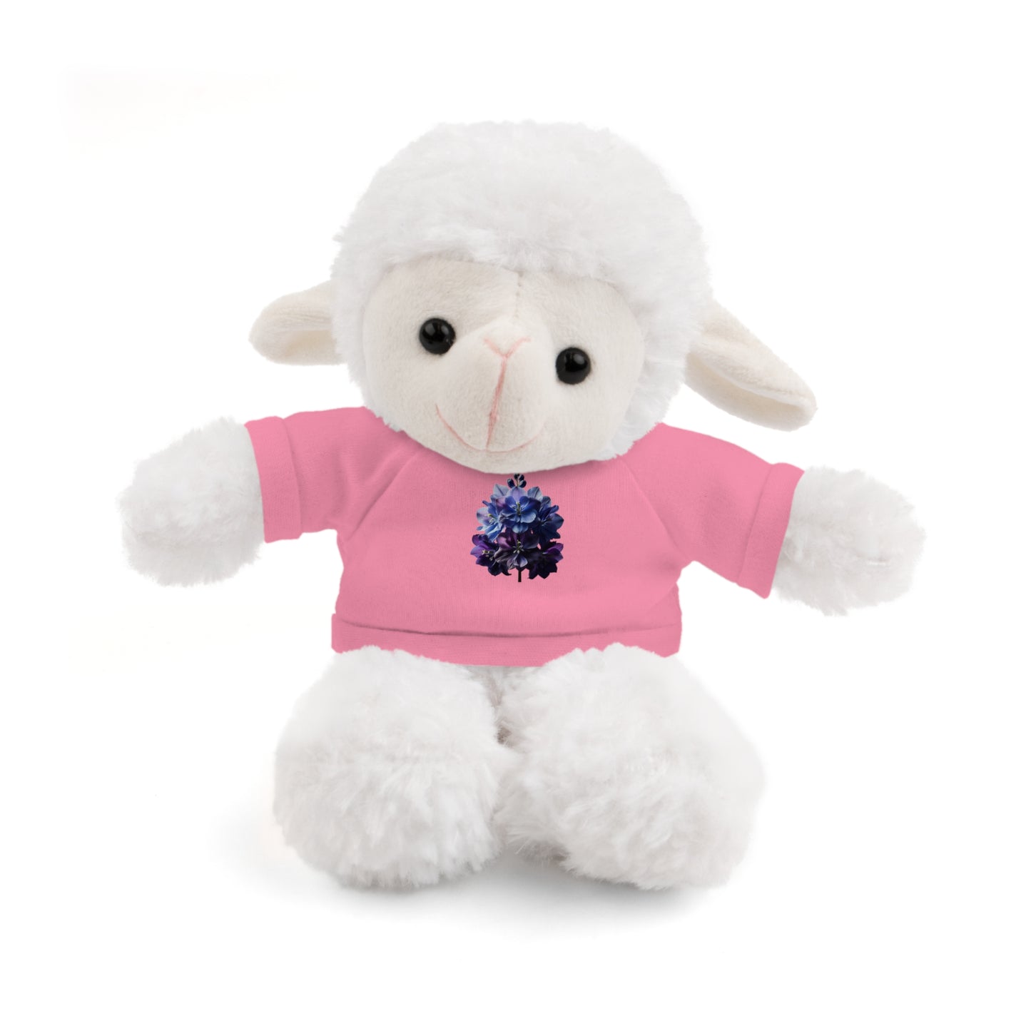 Calendar MONTH 07 July Flower “Larkspur” Tee shirt detail on Animal of choice (5) to choose from - Perfect Gift for Babies and Toddlers