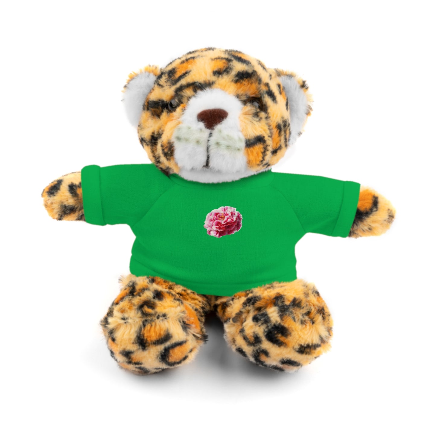 Calendar MONTH 01 January Flower “Carnation” Tee shirt detail on Animal of choice (5) to choose from - Perfect Gift for Babies and Toddlers