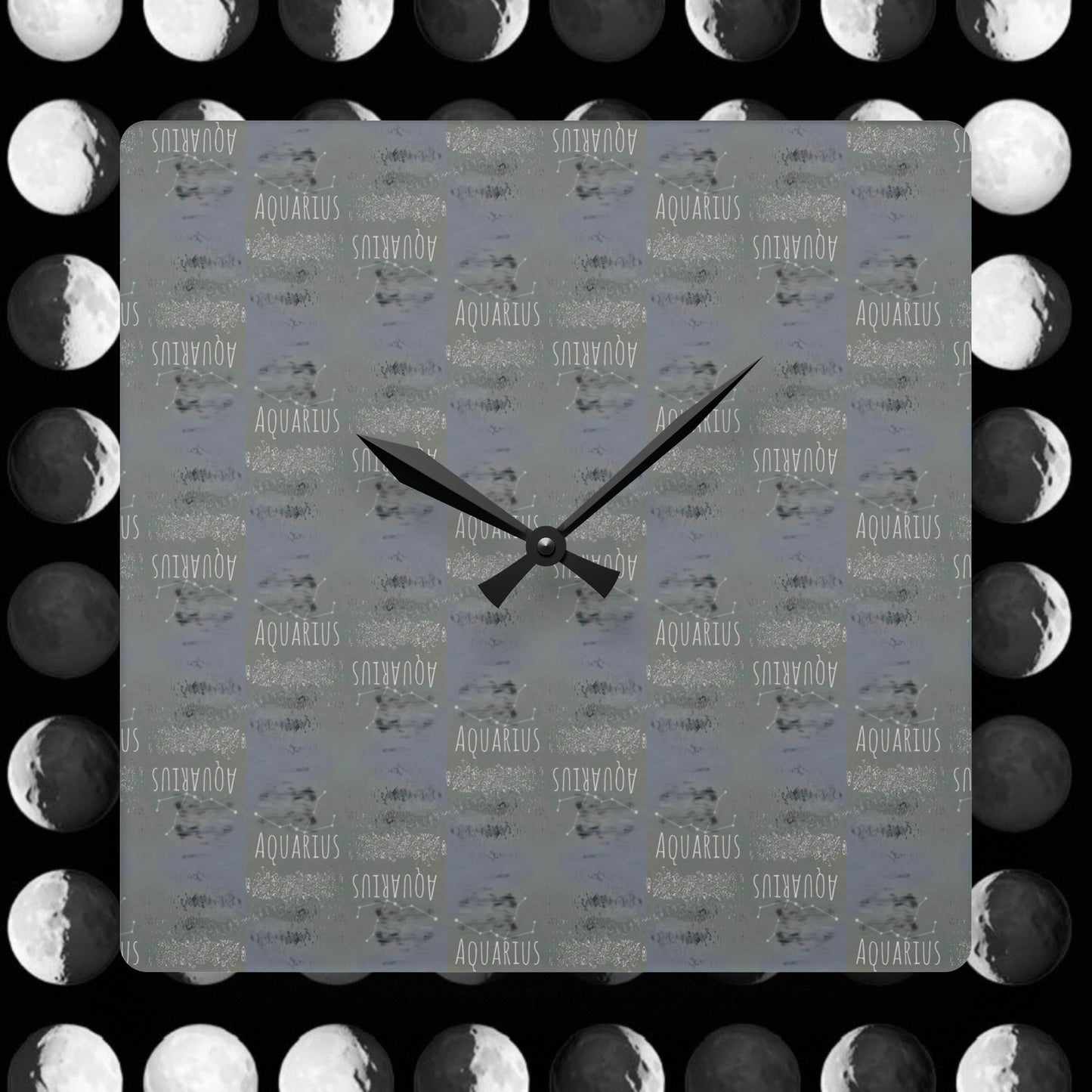 AQUARIUS Glyph Wall Clock (Aquarius)