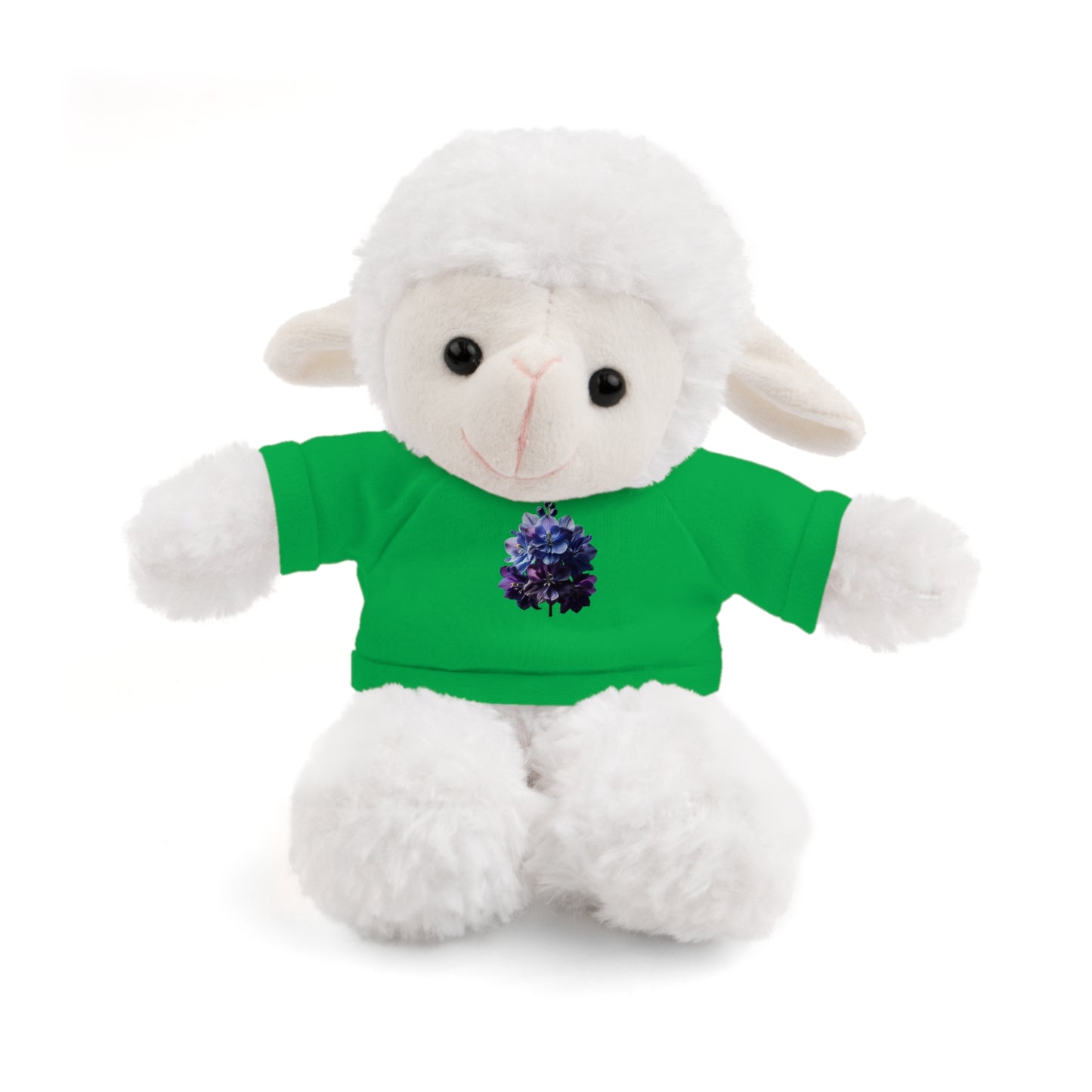 Calendar MONTH 07 July Flower “Larkspur” Tee shirt detail on Animal of choice (5) to choose from - Perfect Gift for Babies and Toddlers