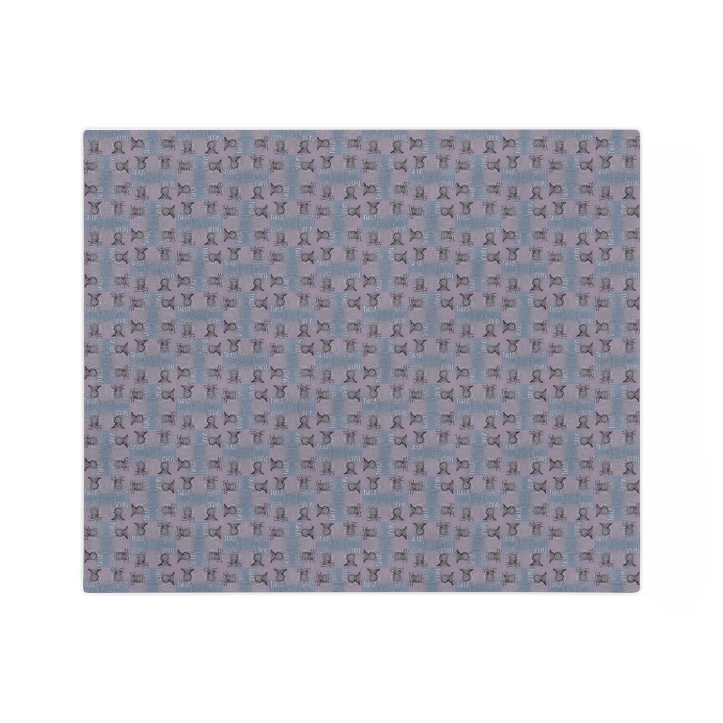 TAURUS Glyph Print Minky Velveteen Blanket
