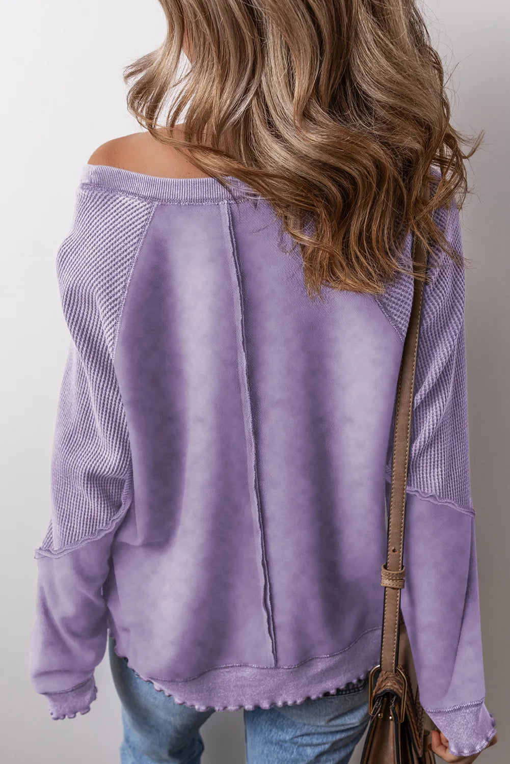 Women's Lucky Pick COTTON BLEND Exposed Seam Long Sleeve Sweatshirt