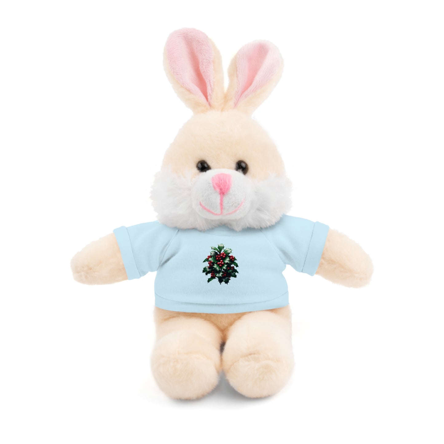 Calendar MONTH 12 December Flower “Holly” Tee shirt detail on Animal of choice (5) to choose from - Perfect Gift for Babies and Toddlers