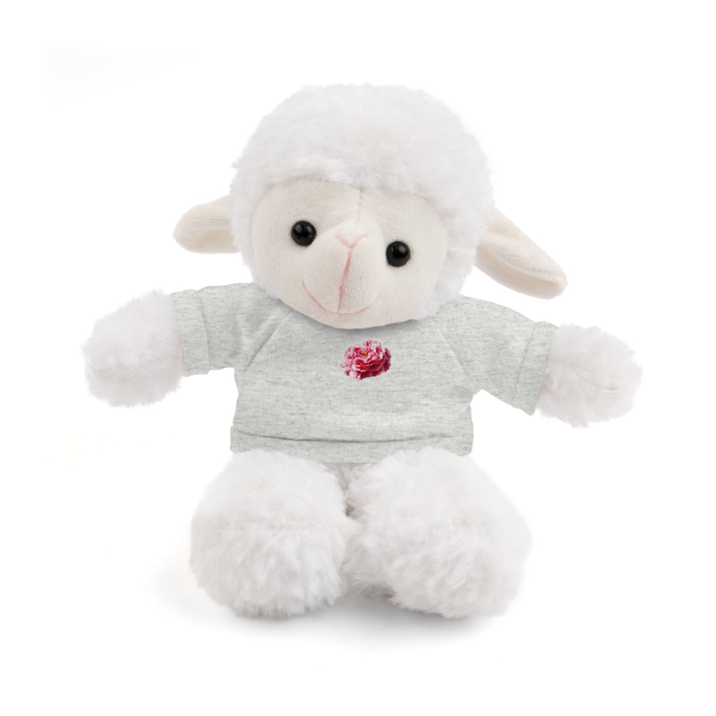Calendar MONTH 01 January Flower “Carnation” Tee shirt detail on Animal of choice (5) to choose from - Perfect Gift for Babies and Toddlers