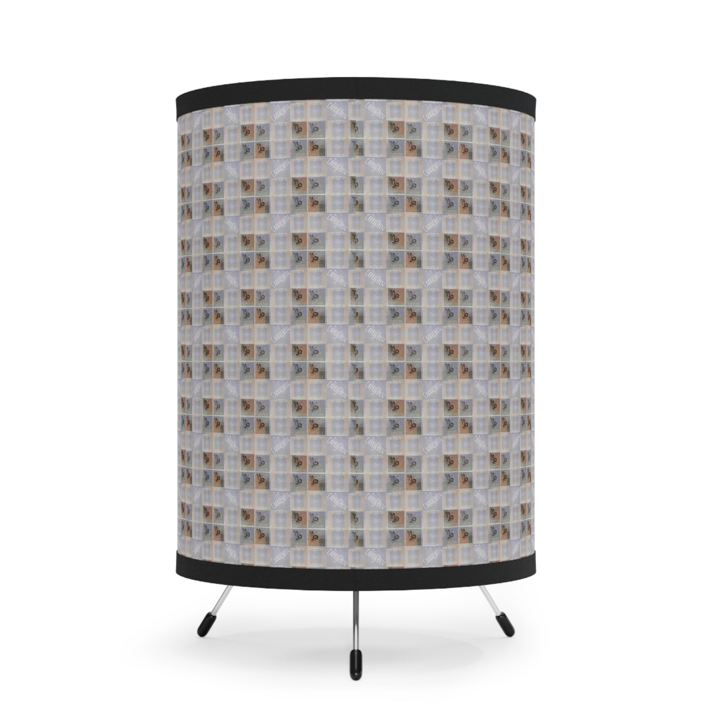 CAPRICORN Glyph Print Lamp TriPod with High-Res Printed Shade (Capricorn)