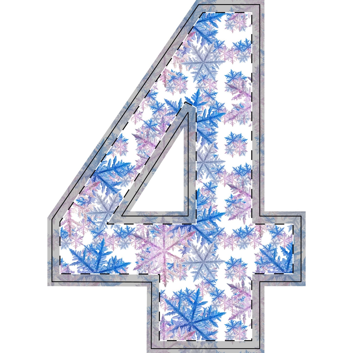 Winter WonderLand Design Collection SnowFlake Design Free-Standing Wooden Decor