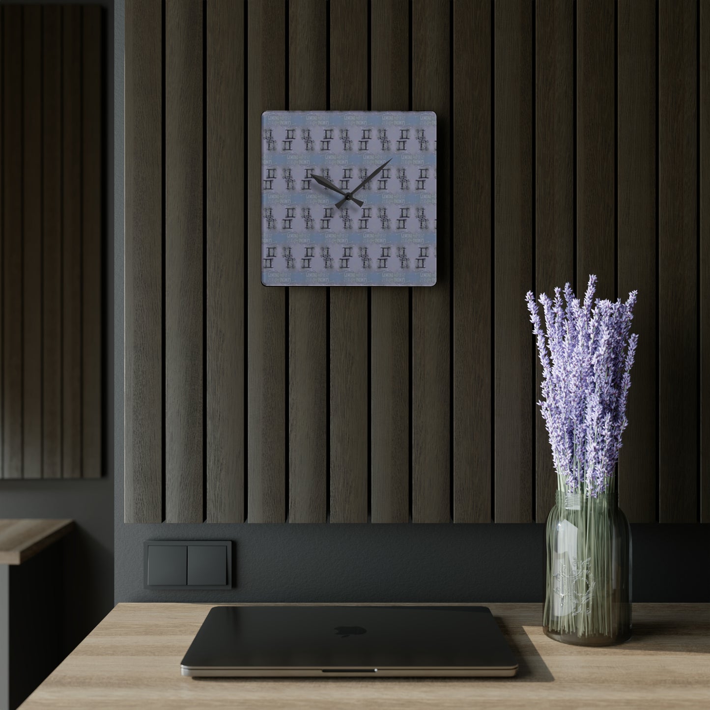 GEMINI Glyph Print Wall Clock (Gemini)