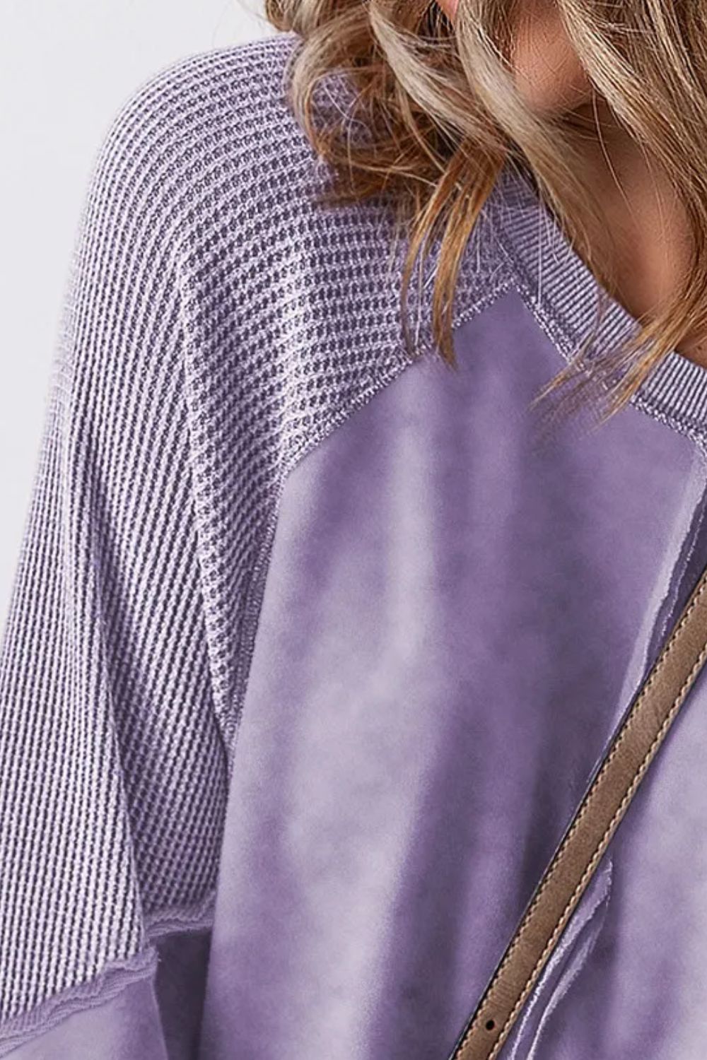 Women's Lucky Pick COTTON BLEND Exposed Seam Long Sleeve Sweatshirt