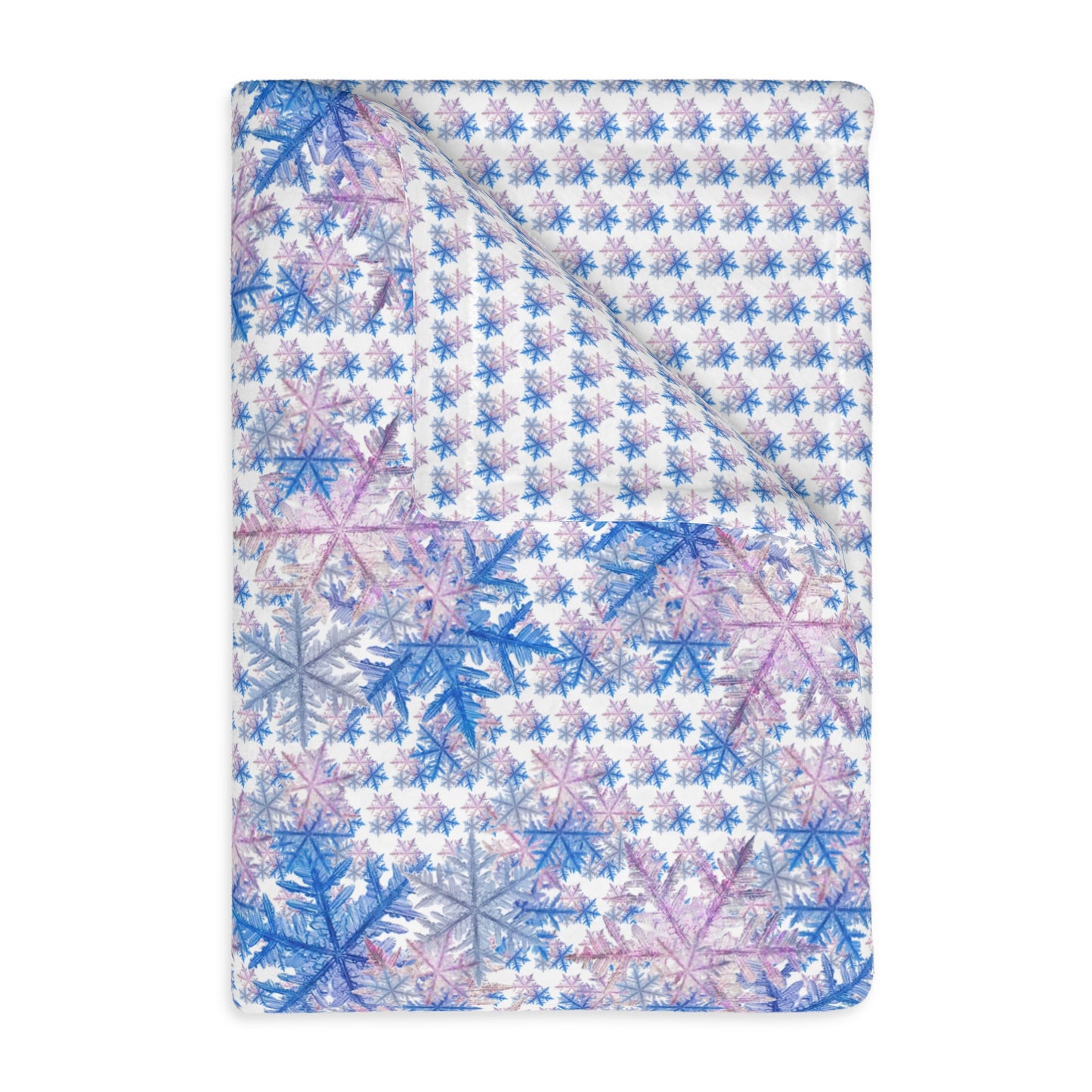 Winter WonderLand Collection SnowFlakes Design Throw Blanket Snowflakes Velveteen Microfiber
