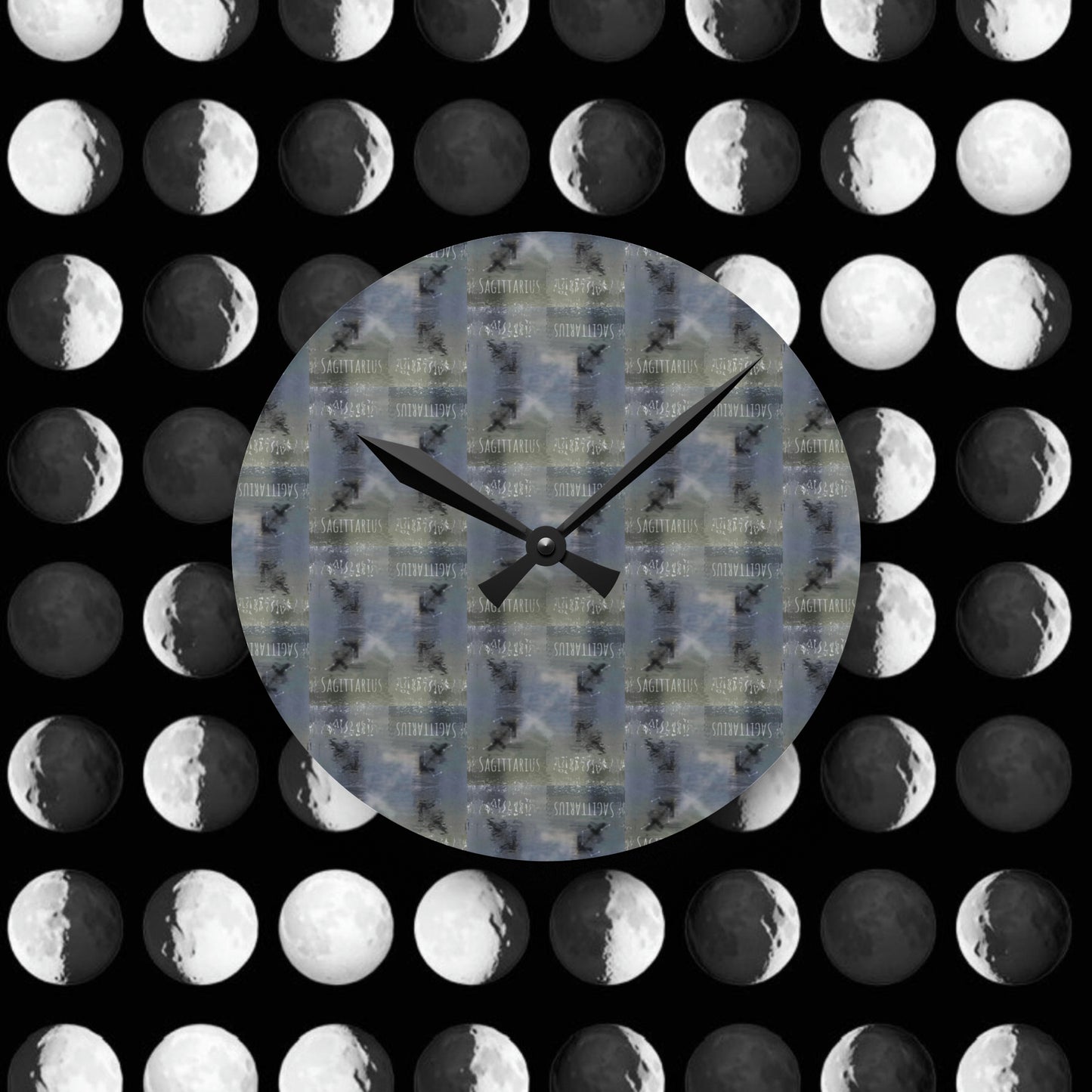 SAGITTARIUS Glyph Print Wall Clock (Sagittarius)