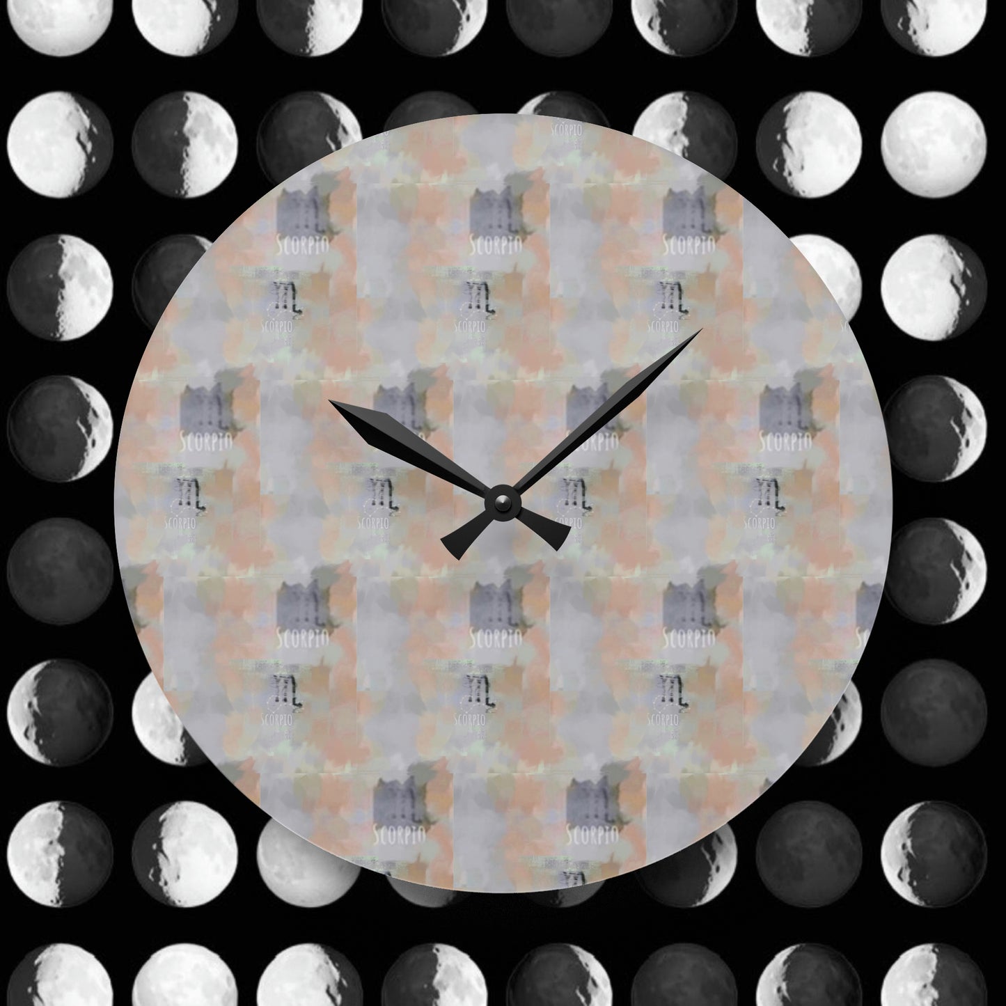 SCORPIO Glyph Print Wall Clock (Scorpio)