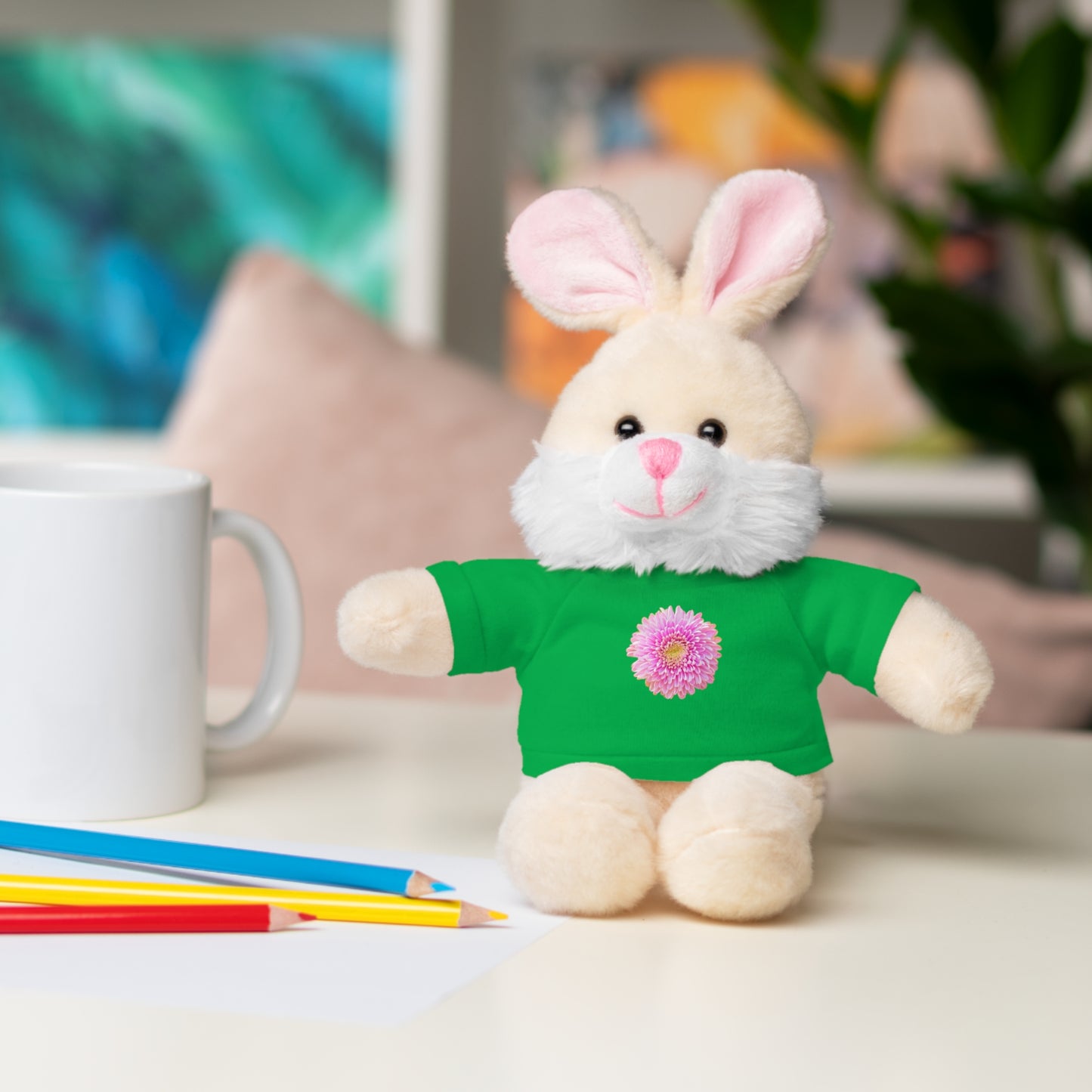 Calendar MONTH 11 November Flower “Chrysanthemum” Tee shirt detail on Animal of choice (5) to choose from - Perfect Gift for Babies and Toddlers
