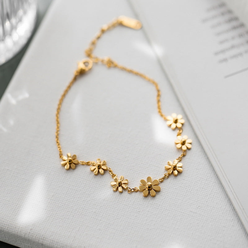 ZZZ Jewelry Exquisite Simple Sweet Daisy Design Versatile Anklet