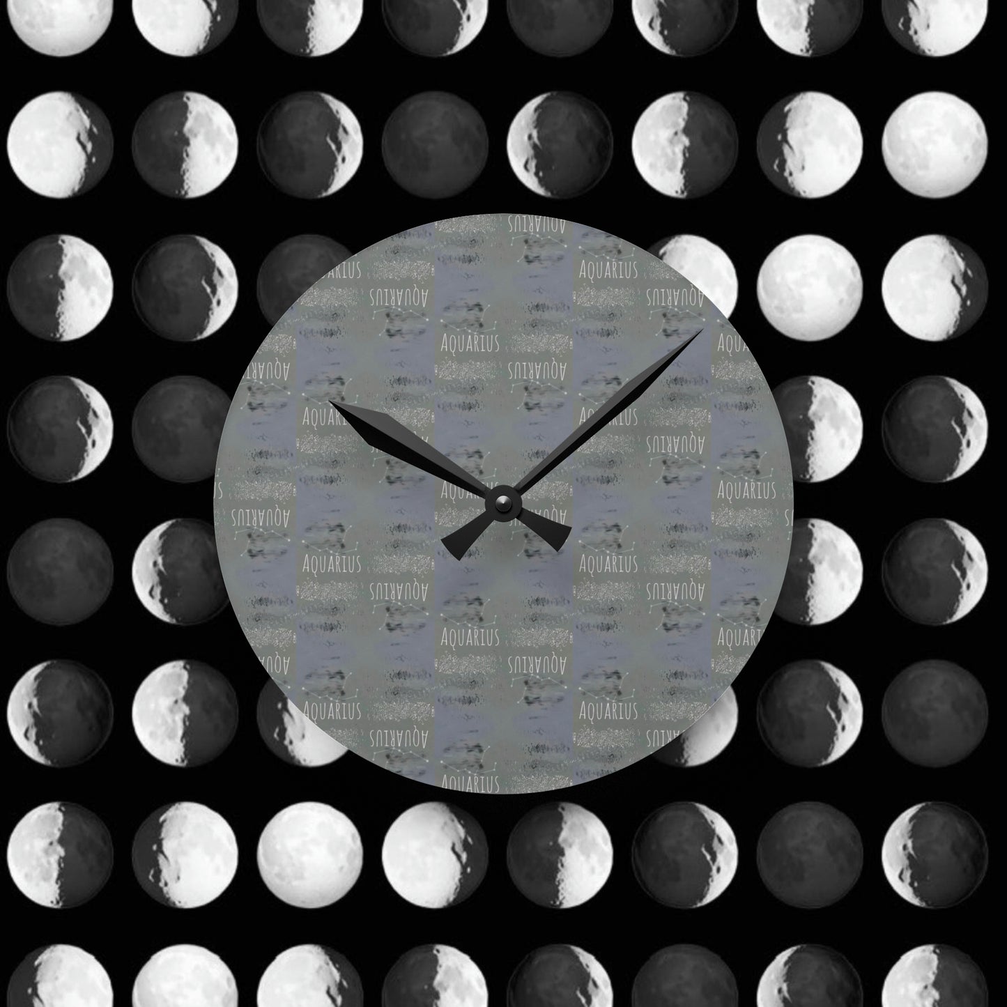 AQUARIUS Glyph Wall Clock (Aquarius)