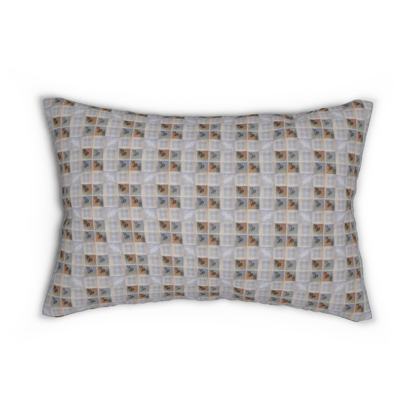 Capricorn Glyph Print Lumbar Pillow
