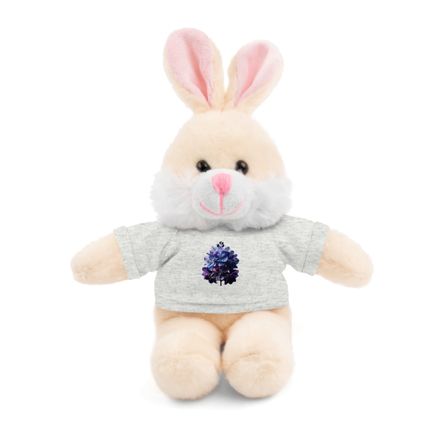 Calendar MONTH 07 July Flower “Larkspur” Tee shirt detail on Animal of choice (5) to choose from - Perfect Gift for Babies and Toddlers