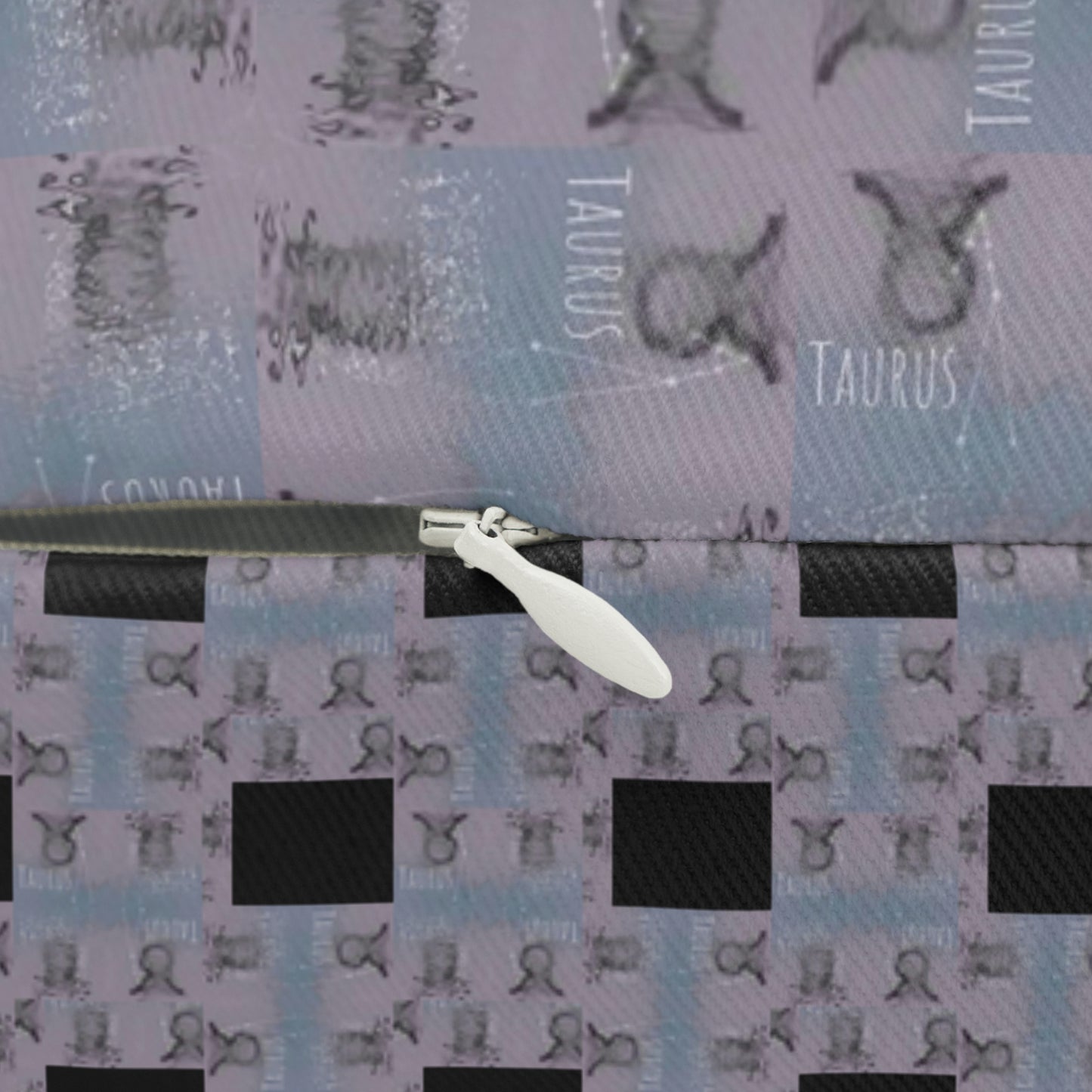 Taurus Glyph Print Lumbar Pillow