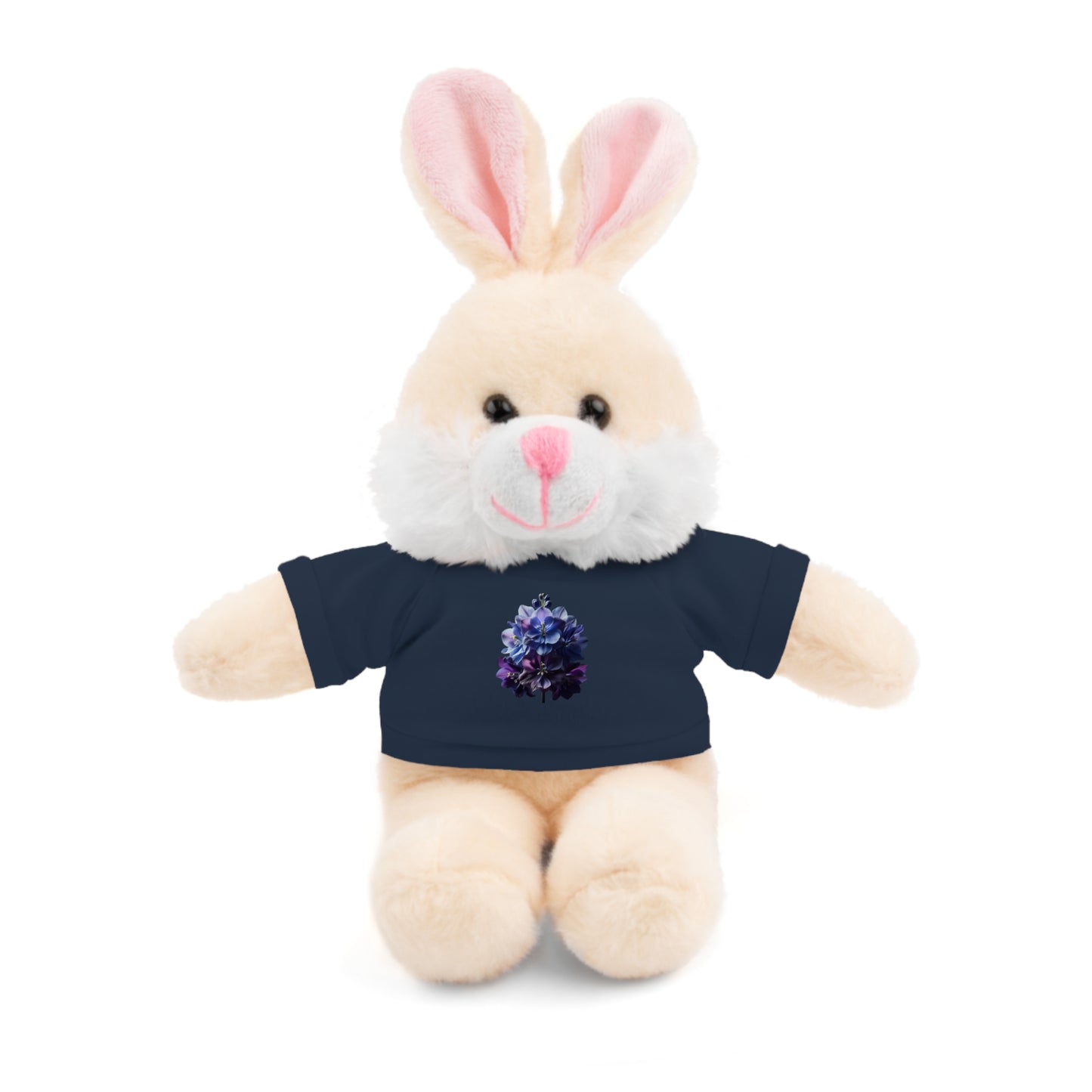 Calendar MONTH 07 July Flower “Larkspur” Tee shirt detail on Animal of choice (5) to choose from - Perfect Gift for Babies and Toddlers