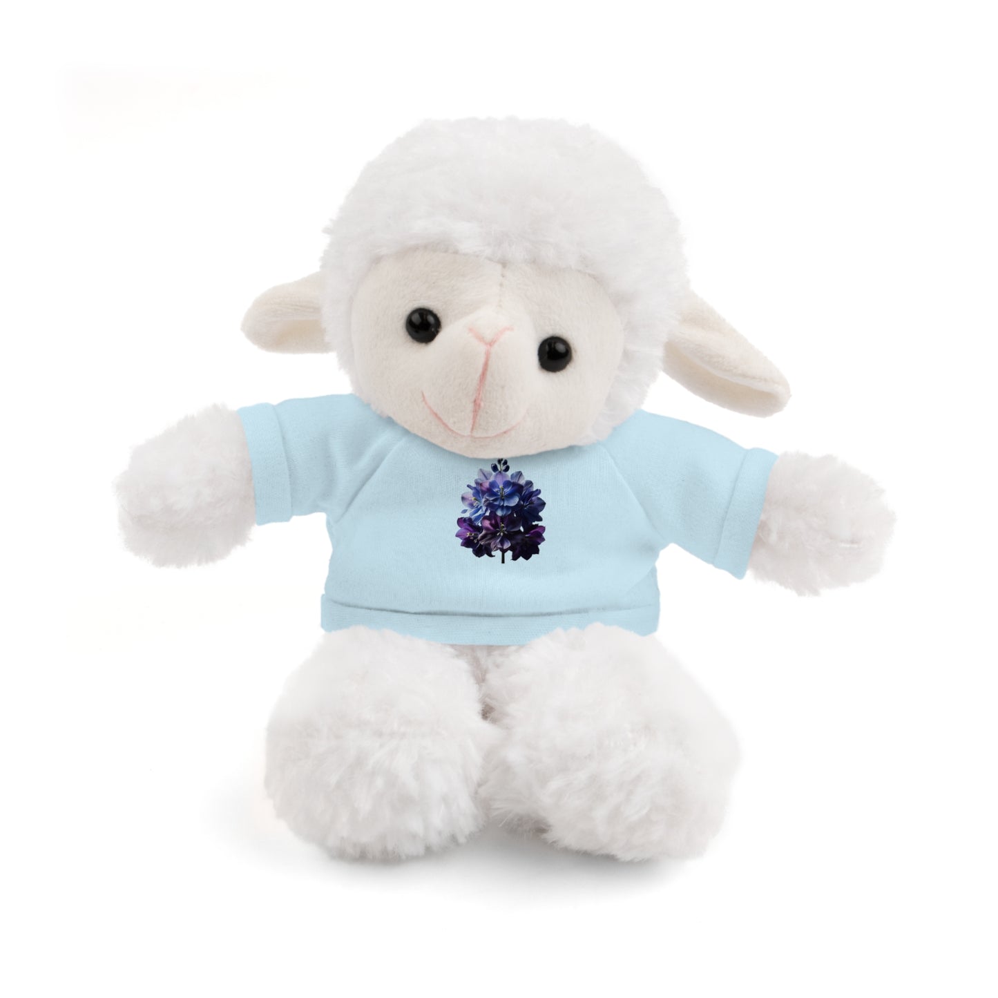Calendar MONTH 07 July Flower “Larkspur” Tee shirt detail on Animal of choice (5) to choose from - Perfect Gift for Babies and Toddlers