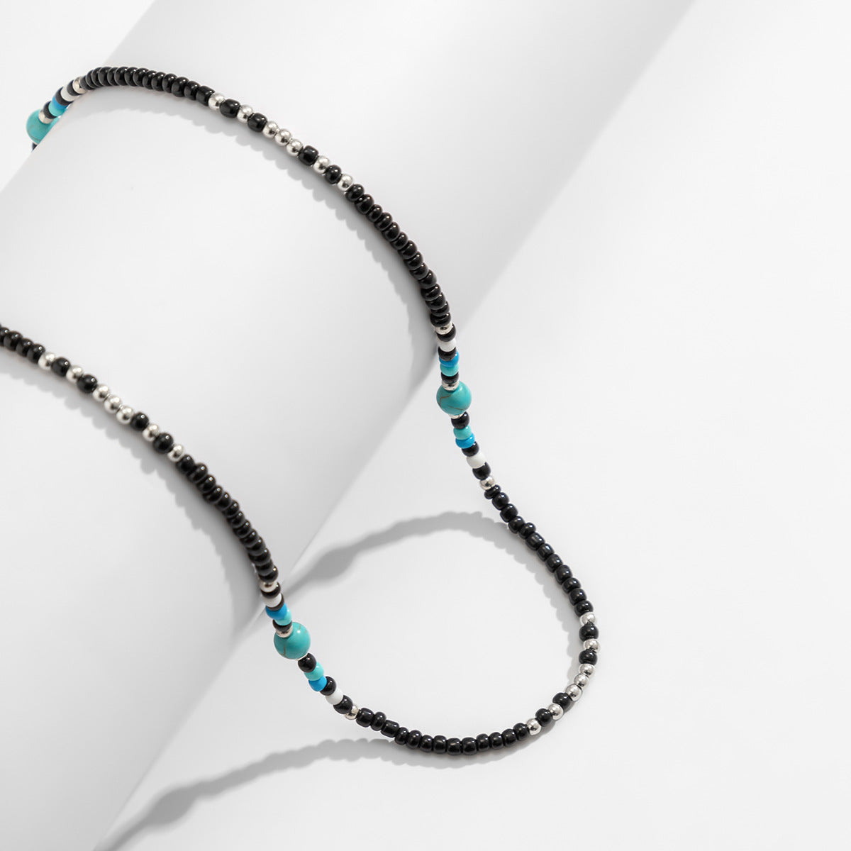 Men's Jewelry Trendy fashion stitching turquoise bohemian bead design all-match necklace