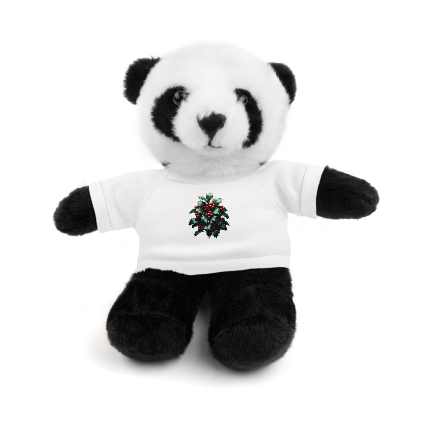 Calendar MONTH 12 December Flower “Holly” Tee shirt detail on Animal of choice (5) to choose from - Perfect Gift for Babies and Toddlers