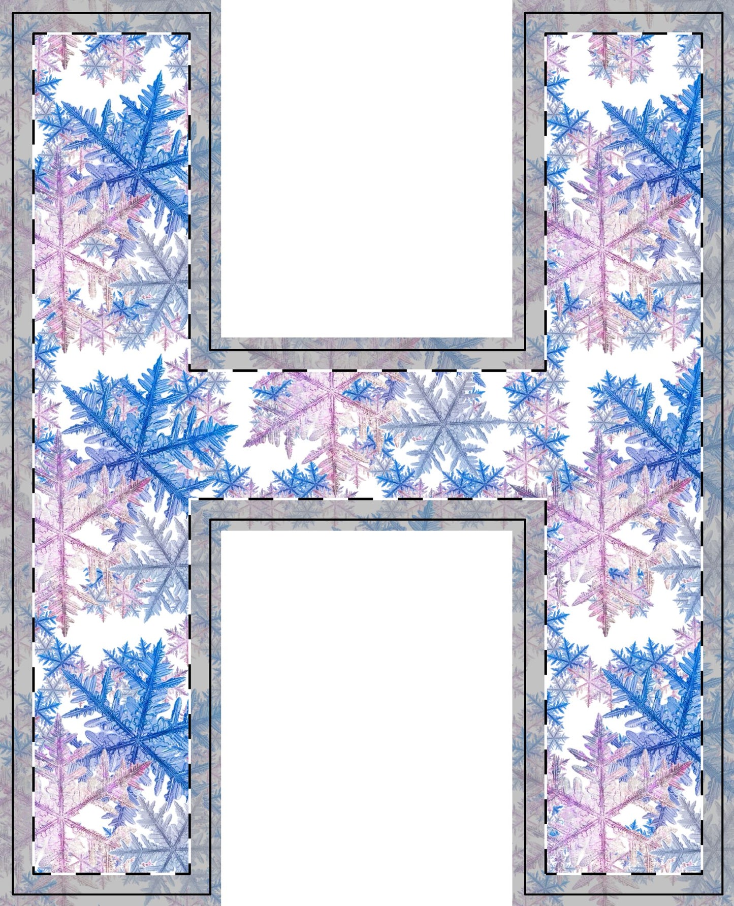 Winter WonderLand Design Collection SnowFlake Design Free-Standing Wooden Decor