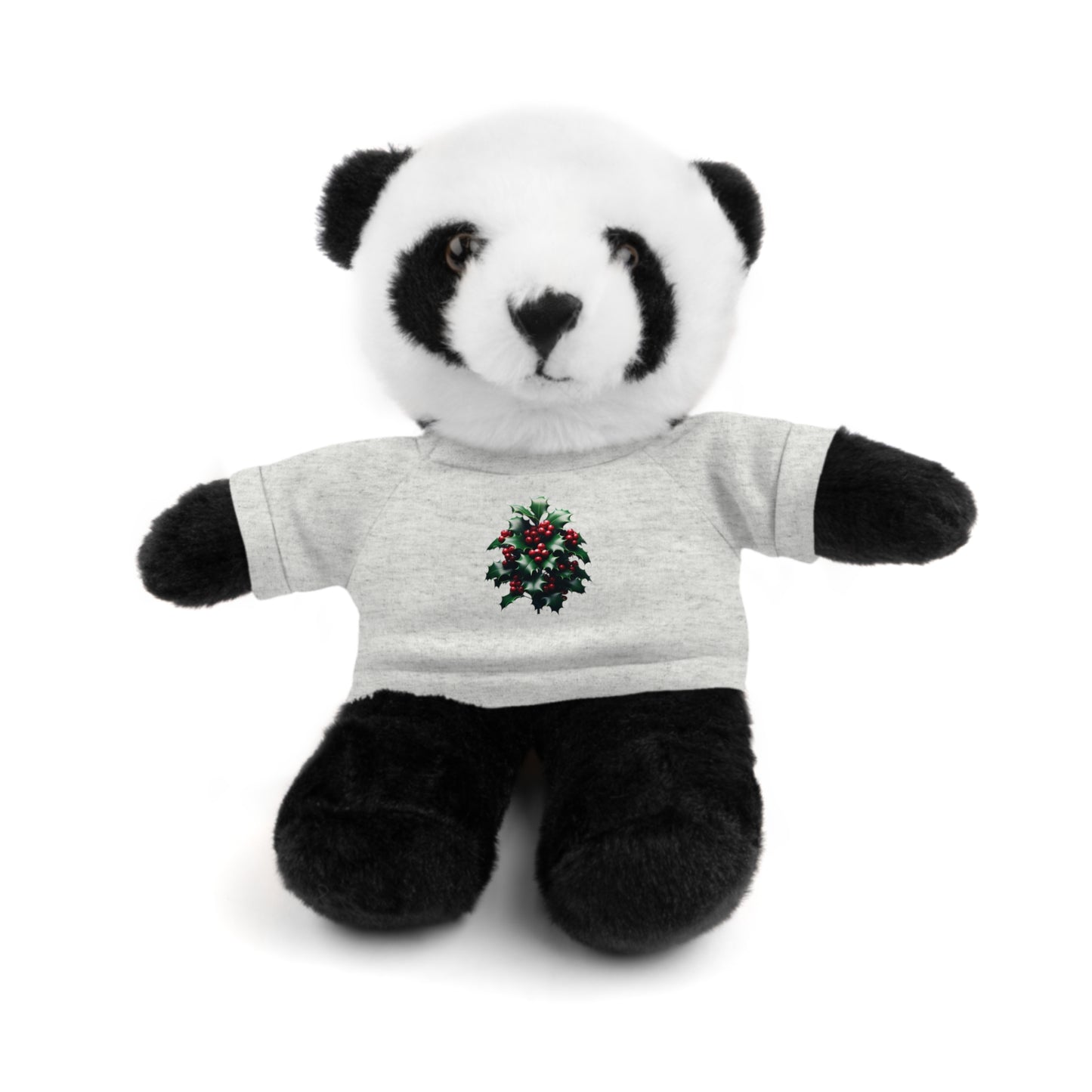 Calendar MONTH 12 December Flower “Holly” Tee shirt detail on Animal of choice (5) to choose from - Perfect Gift for Babies and Toddlers