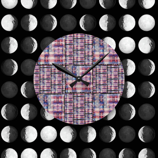 Wall Clock American Flag Print
