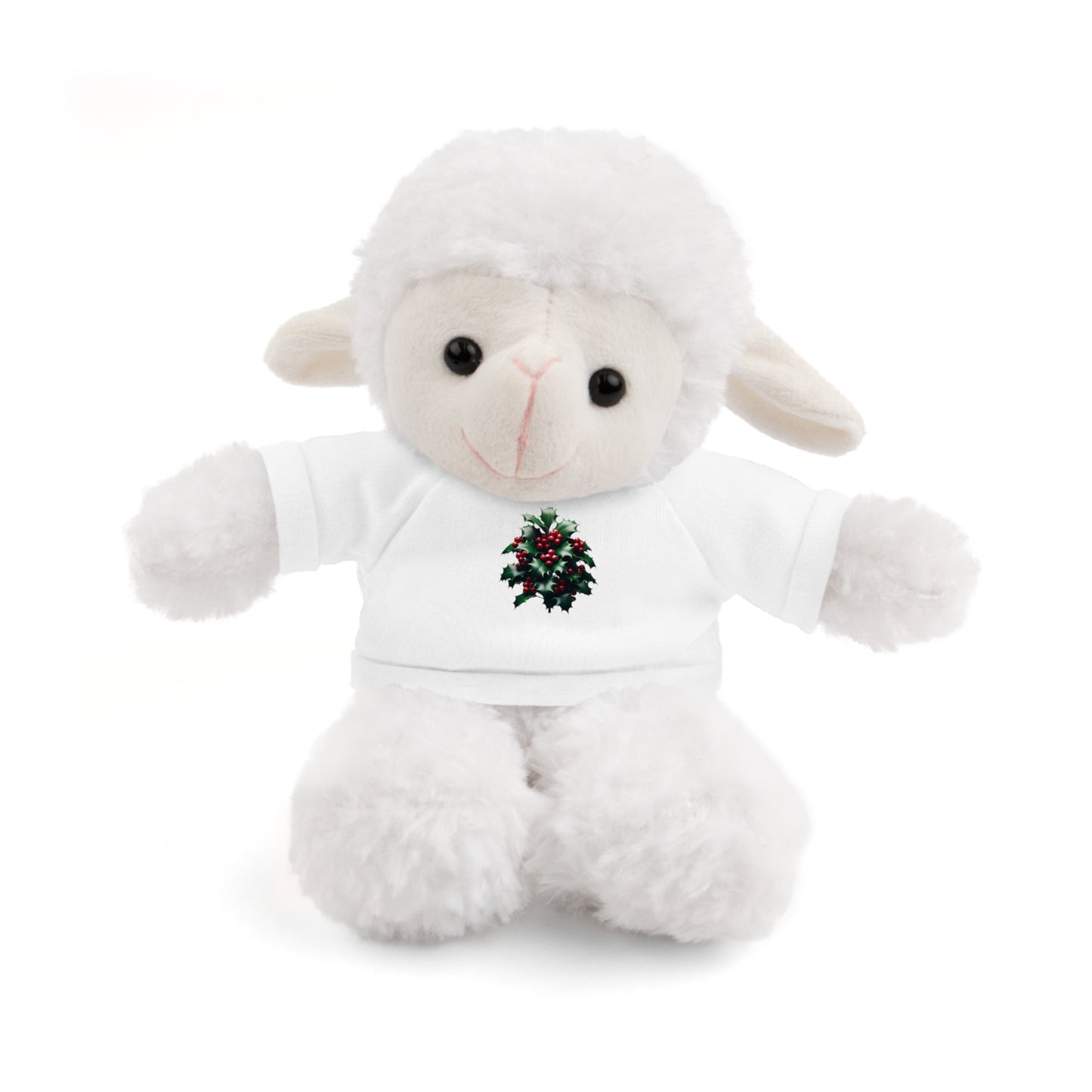 Calendar MONTH 12 December Flower “Holly” Tee shirt detail on Animal of choice (5) to choose from - Perfect Gift for Babies and Toddlers