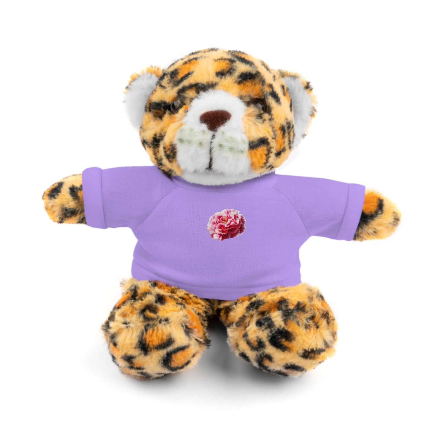 Calendar MONTH 01 January Flower “Carnation” Tee shirt detail on Animal of choice (5) to choose from - Perfect Gift for Babies and Toddlers