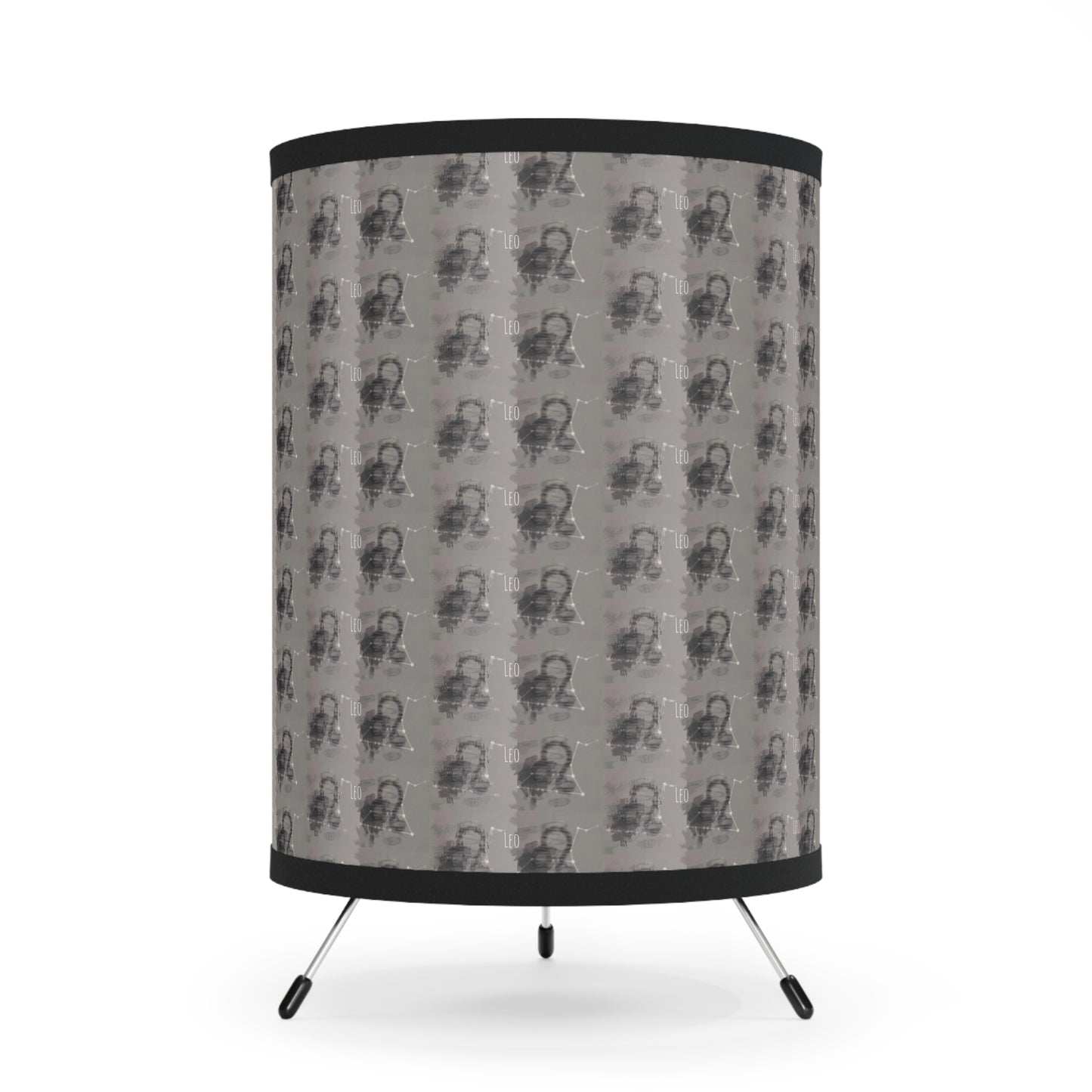 LEO Glyph Print Lamp TriPod with High-Res Printed Shade (Leo)