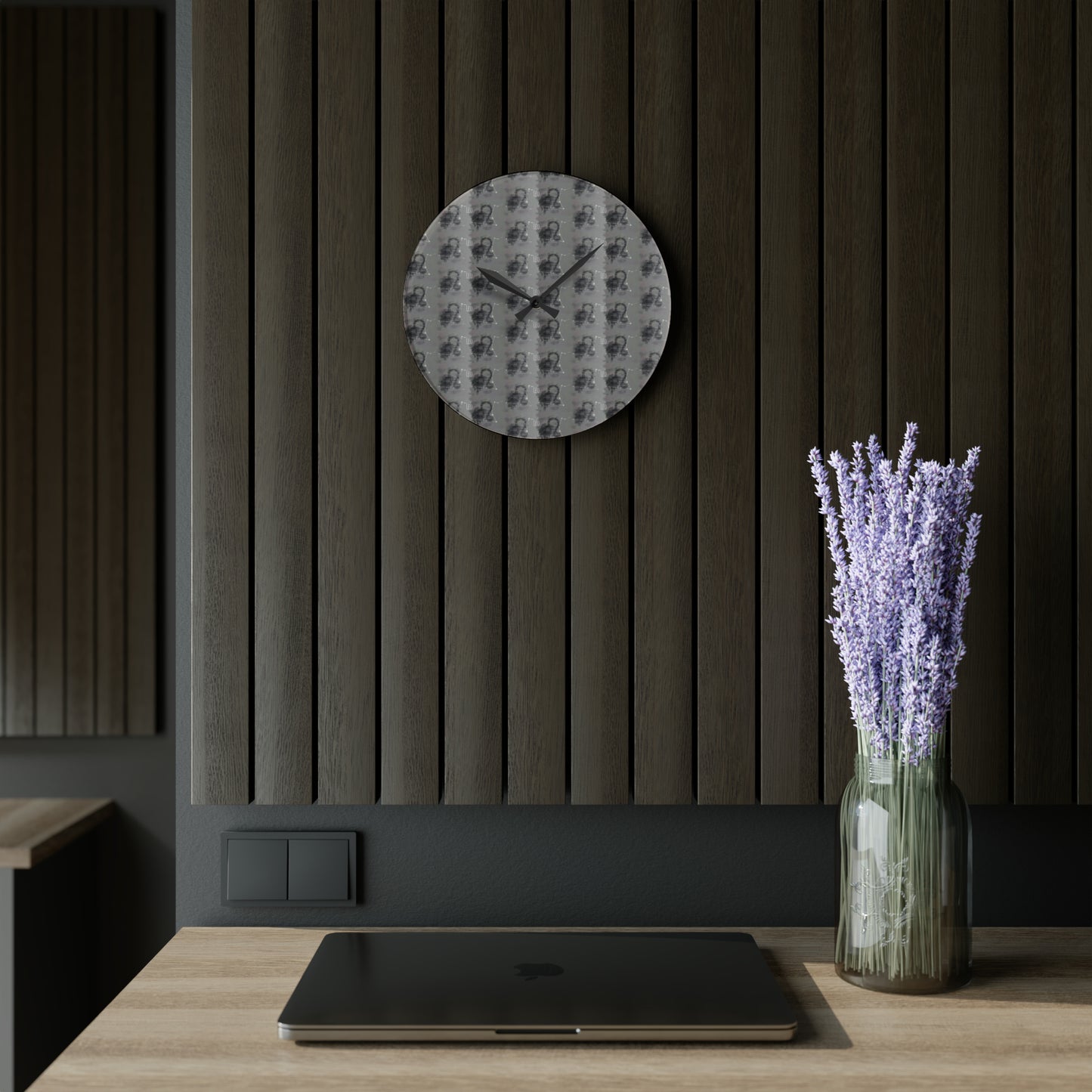 LEO Glyph Print Wall Clock (Leo)