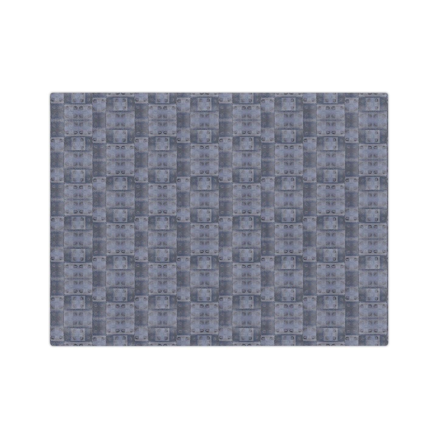 LIBRA Glyph Print Minky Velveteen Blanket