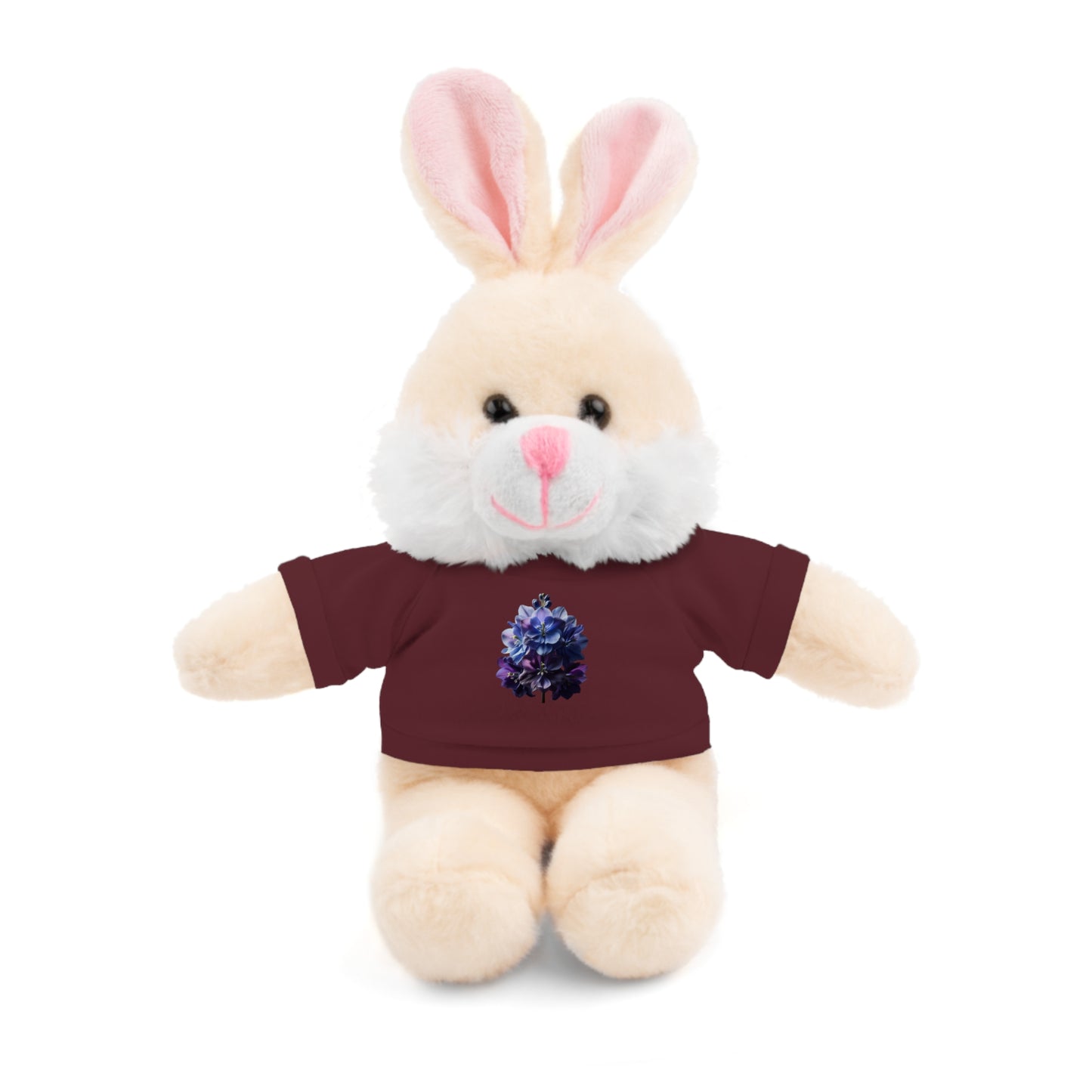 Calendar MONTH 07 July Flower “Larkspur” Tee shirt detail on Animal of choice (5) to choose from - Perfect Gift for Babies and Toddlers