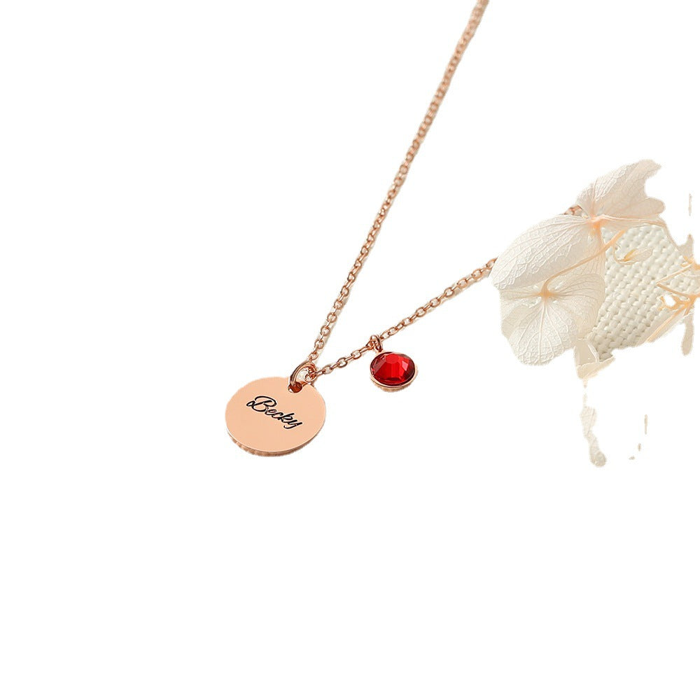 ZODIAC Scorpio Birthstone & other Zodiac Signs (customized name design all-match necklace)