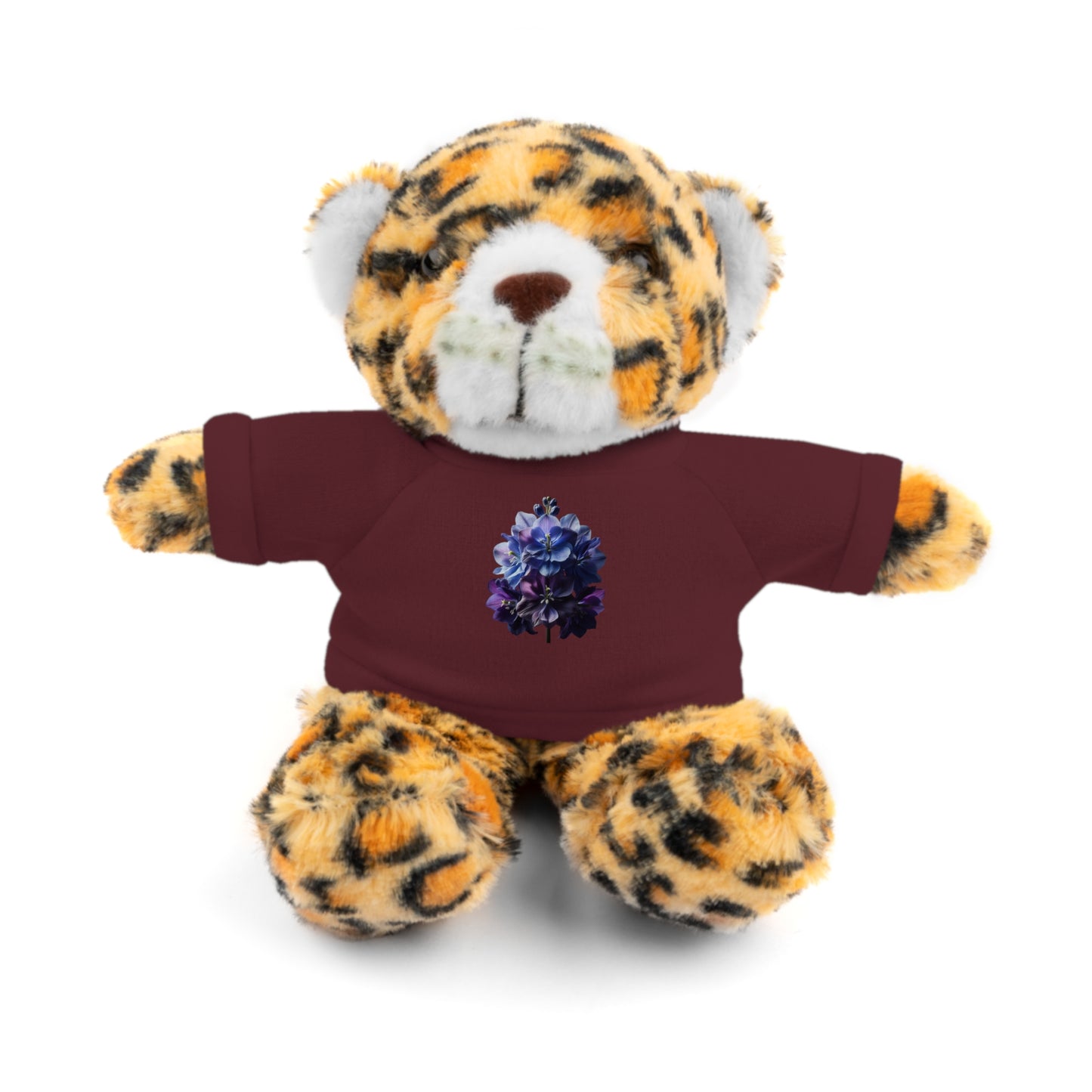 Calendar MONTH 07 July Flower “Larkspur” Tee shirt detail on Animal of choice (5) to choose from - Perfect Gift for Babies and Toddlers