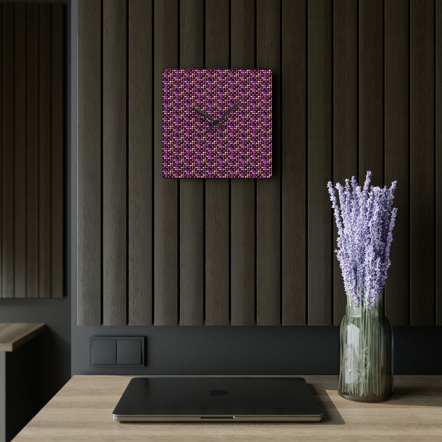 Wall Clock Pink Lunar