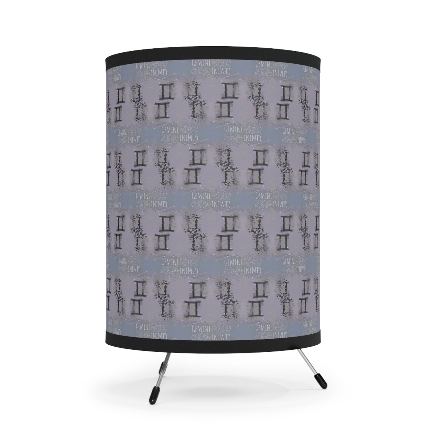 GEMINI Glyph Print Lamp TriPod High-Res Printed Shade (Gemini)
