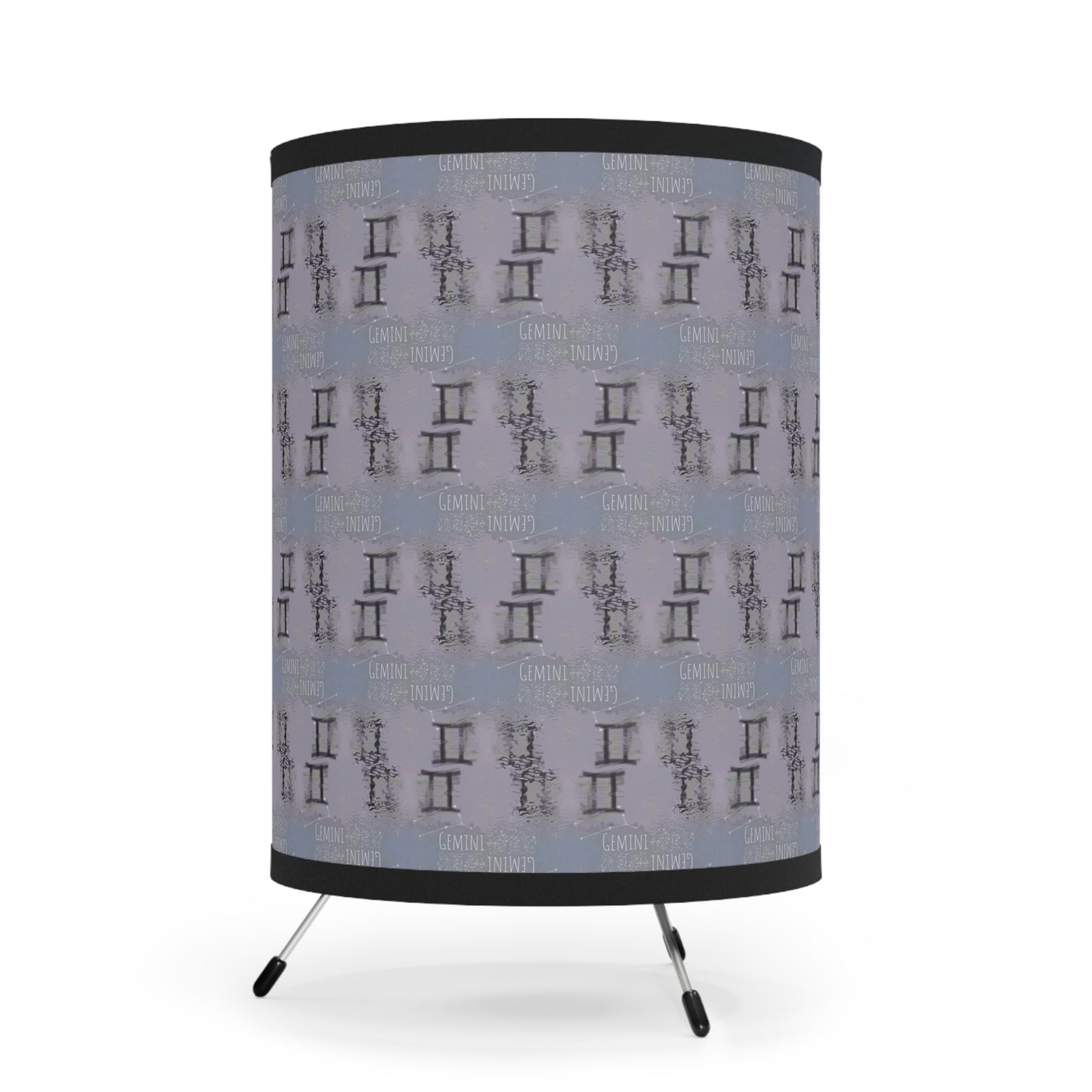 GEMINI Glyph Print Lamp TriPod High-Res Printed Shade (Gemini)