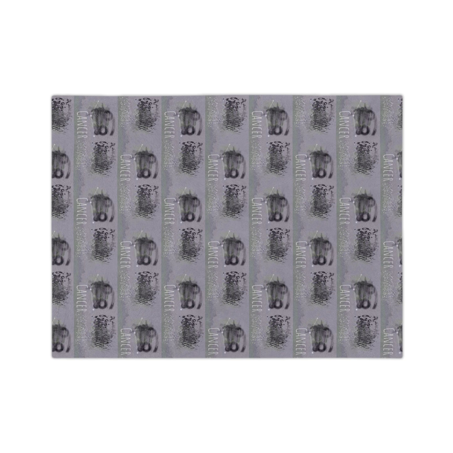 CANCER Glyph Print Minky Velveteen Blanket