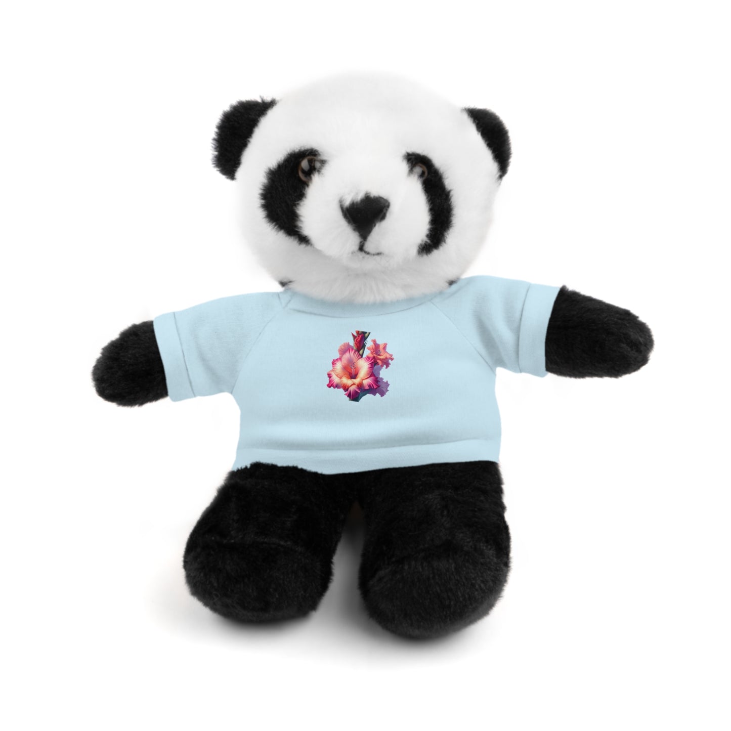 Calendar MONTH 08 August Flower “Gladiolus” Tee shirt detail on Animal of choice (5) to choose from - Perfect Gift for Babies and Toddlers