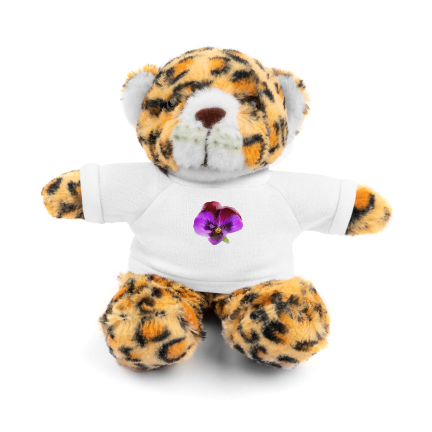 Calendar MONTH 02 February Flower “Violet” Tee shirt detail on Animal of choice (5) to choose from - Perfect Gift for Babies and Toddlers