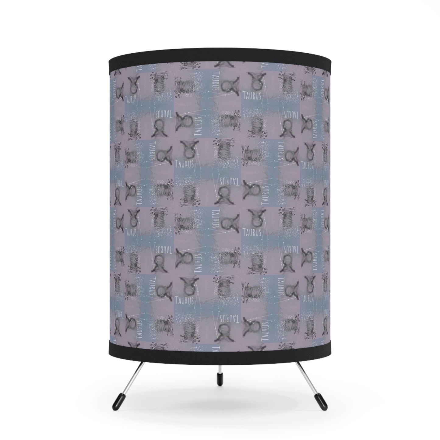 TAURUS Glyph Print Lamp TriPod with High-Res Printed Shade (Taurus)