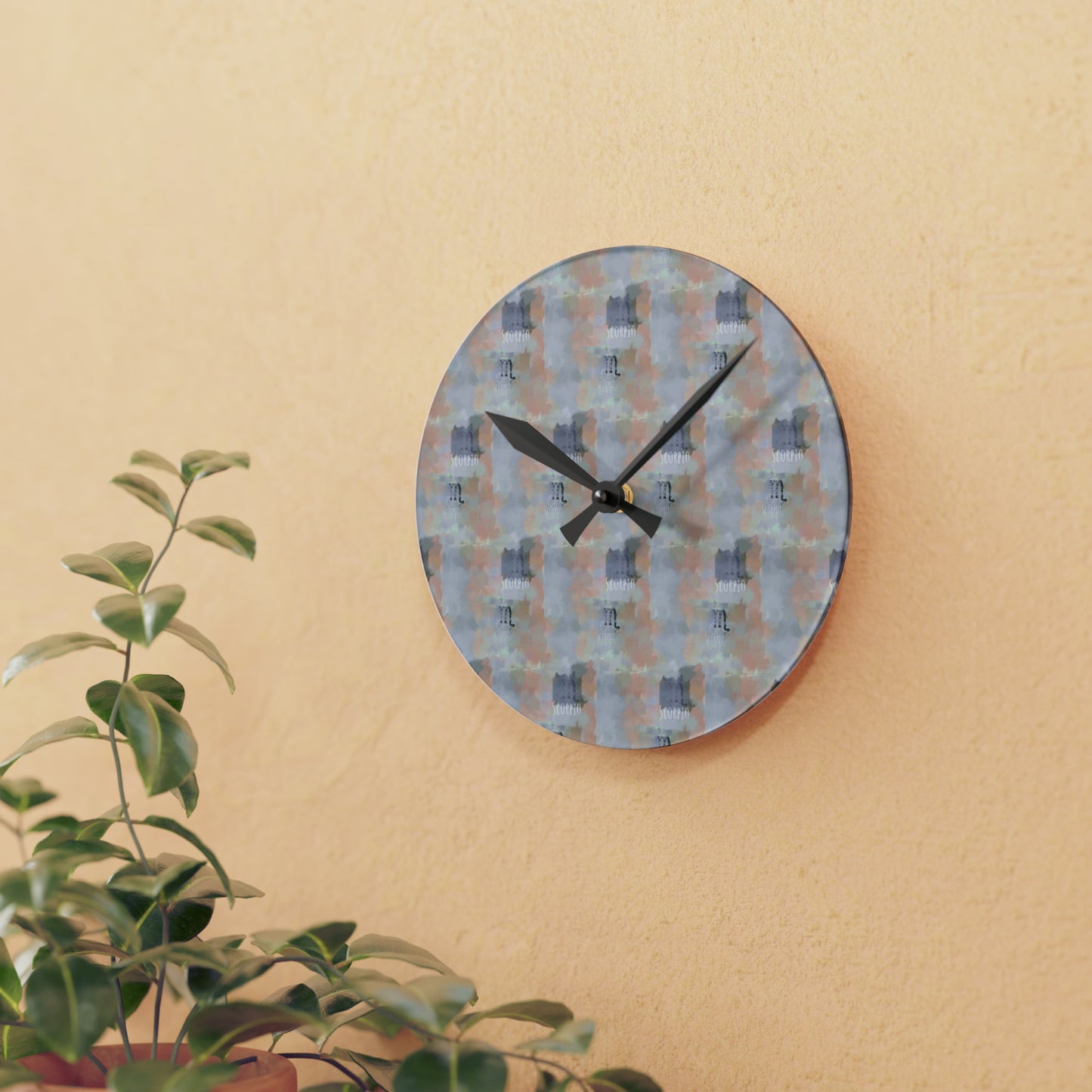 SCORPIO Glyph Print Wall Clock (Scorpio)