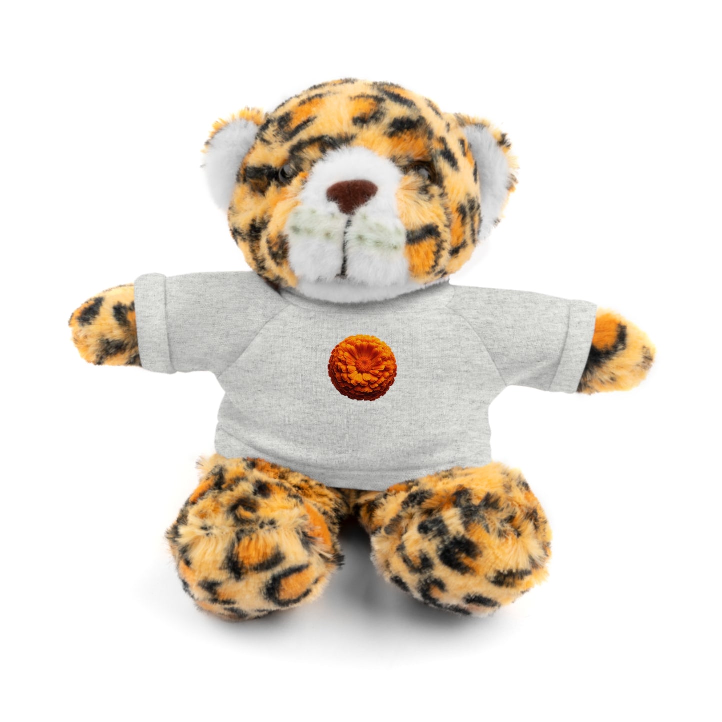 Calendar MONTH 10 October Flower “Marigold” Tee shirt detail on Animal of choice (5) to choose from - Perfect Gift for Babies and Toddlers