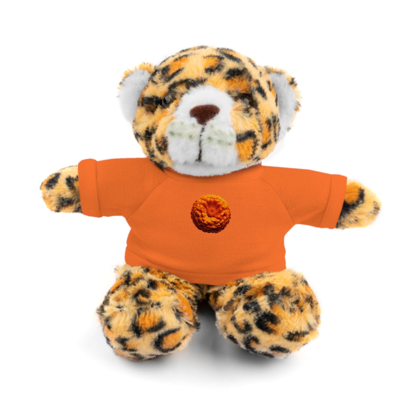 Calendar MONTH 10 October Flower “Marigold” Tee shirt detail on Animal of choice (5) to choose from - Perfect Gift for Babies and Toddlers