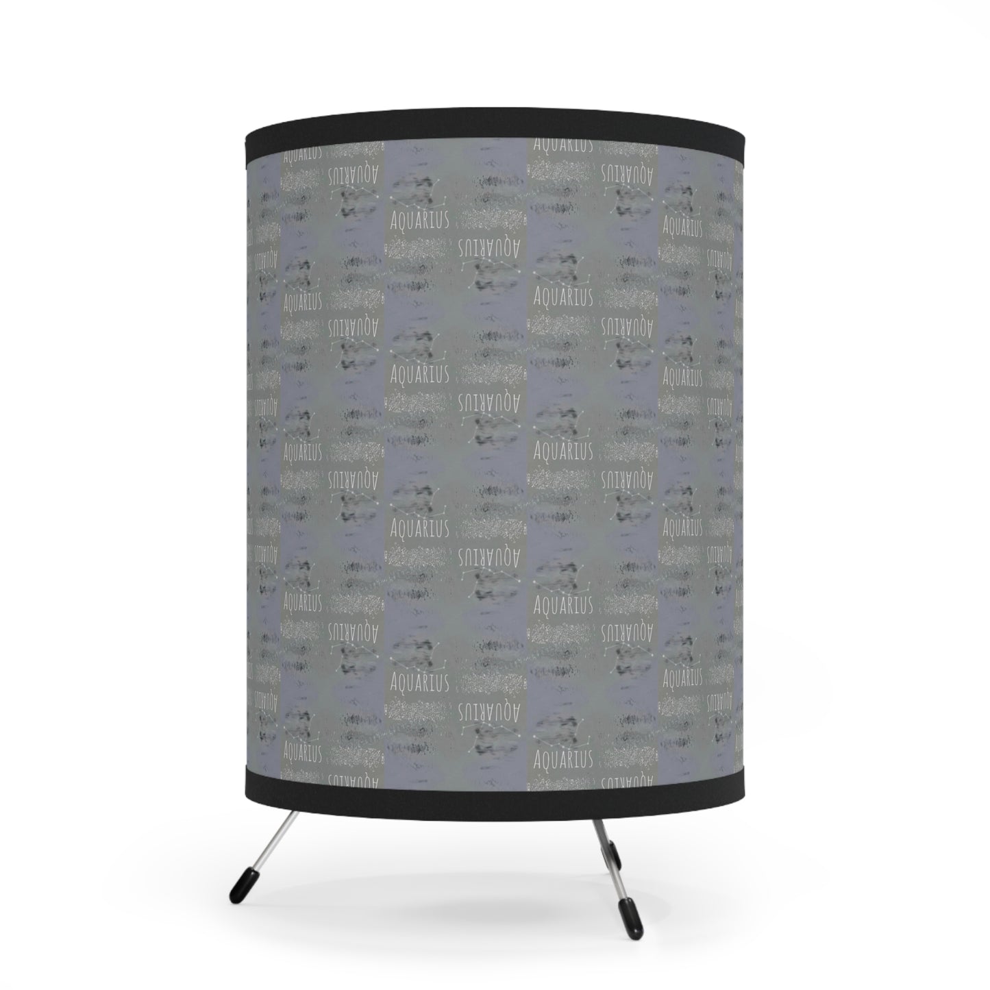 AQUARIUS Glyph Print Lamp TriPod with High-Res Printed Shade (Aquarius)