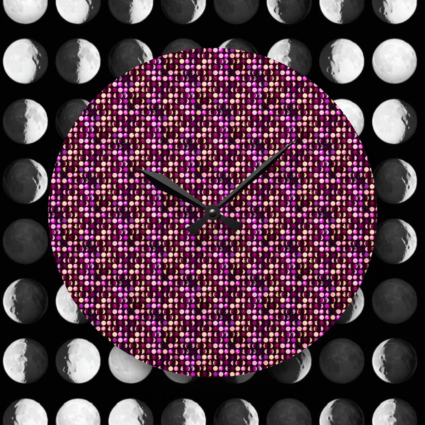 Wall Clock Pink Lunar