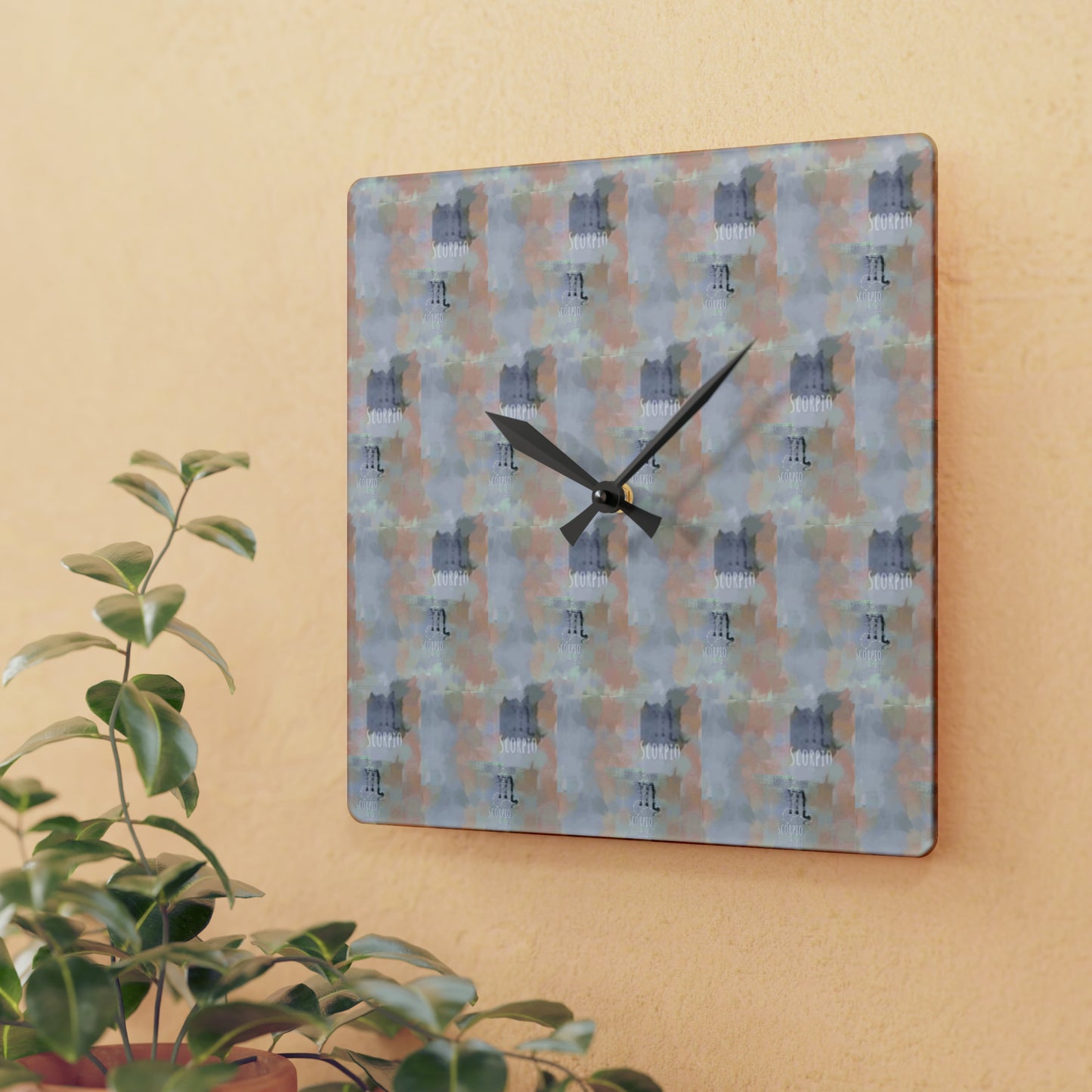 SCORPIO Glyph Print Wall Clock (Scorpio)